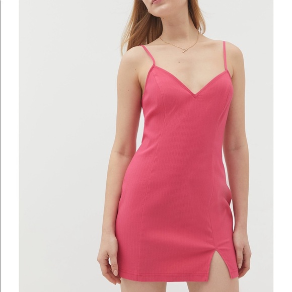 Urban Outfitters Eldridge Notched Bodycon Mini Dress - Picture 1 of 5